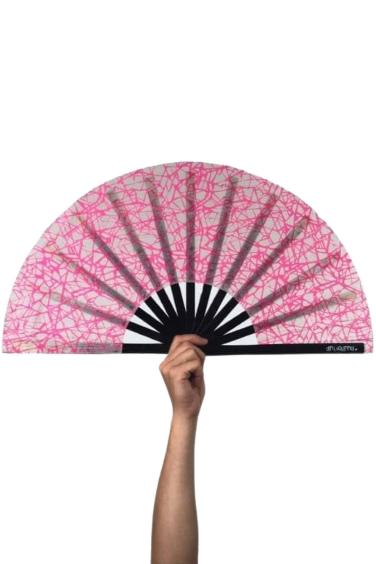 Dirt Squirrel Pink Doodle Reflective Fan