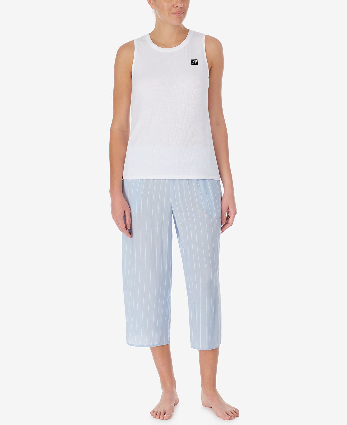 Dkny Tank Top & Capri Pants Pajama Set Peri Stp