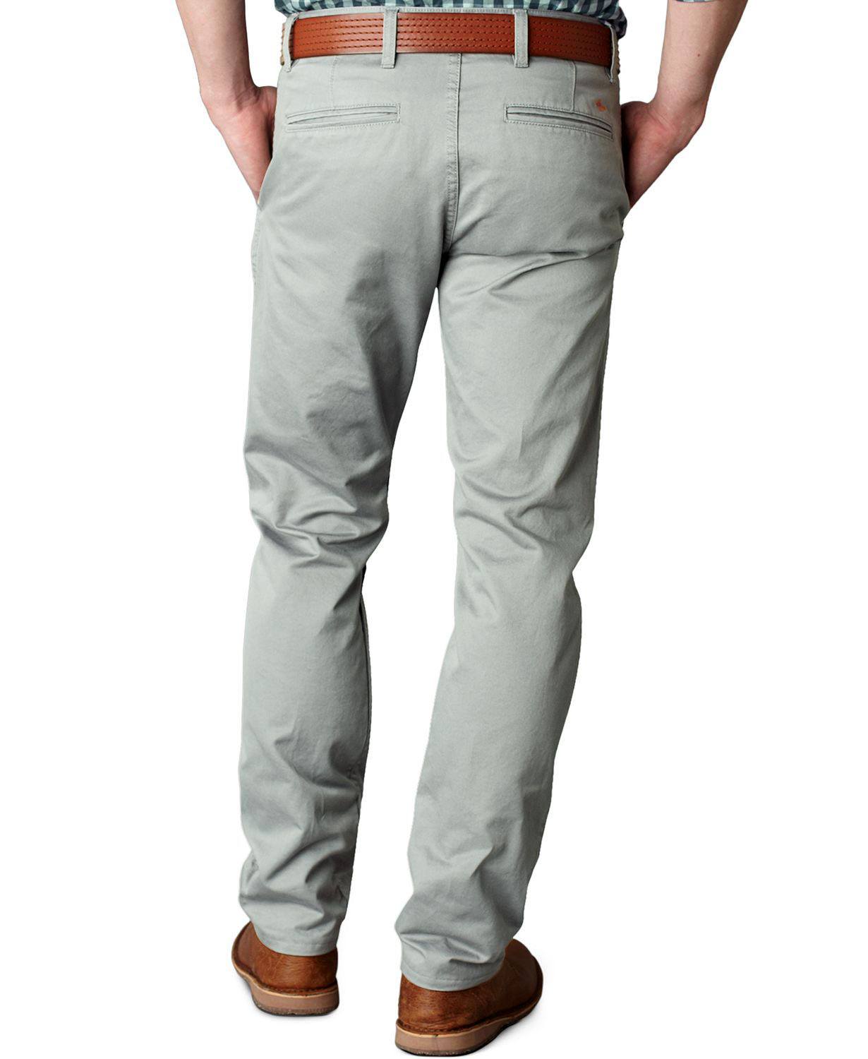 Dockers Alpha Slim Tapered Fit Khaki Stretch Pants in Bruma Grey