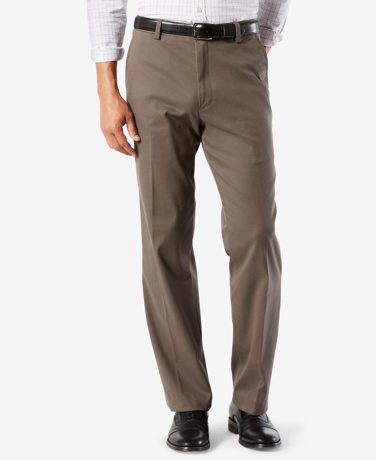 Dockers Easy Classic Fit Khaki Stretch Pants Dark Pebble – CheapUndies