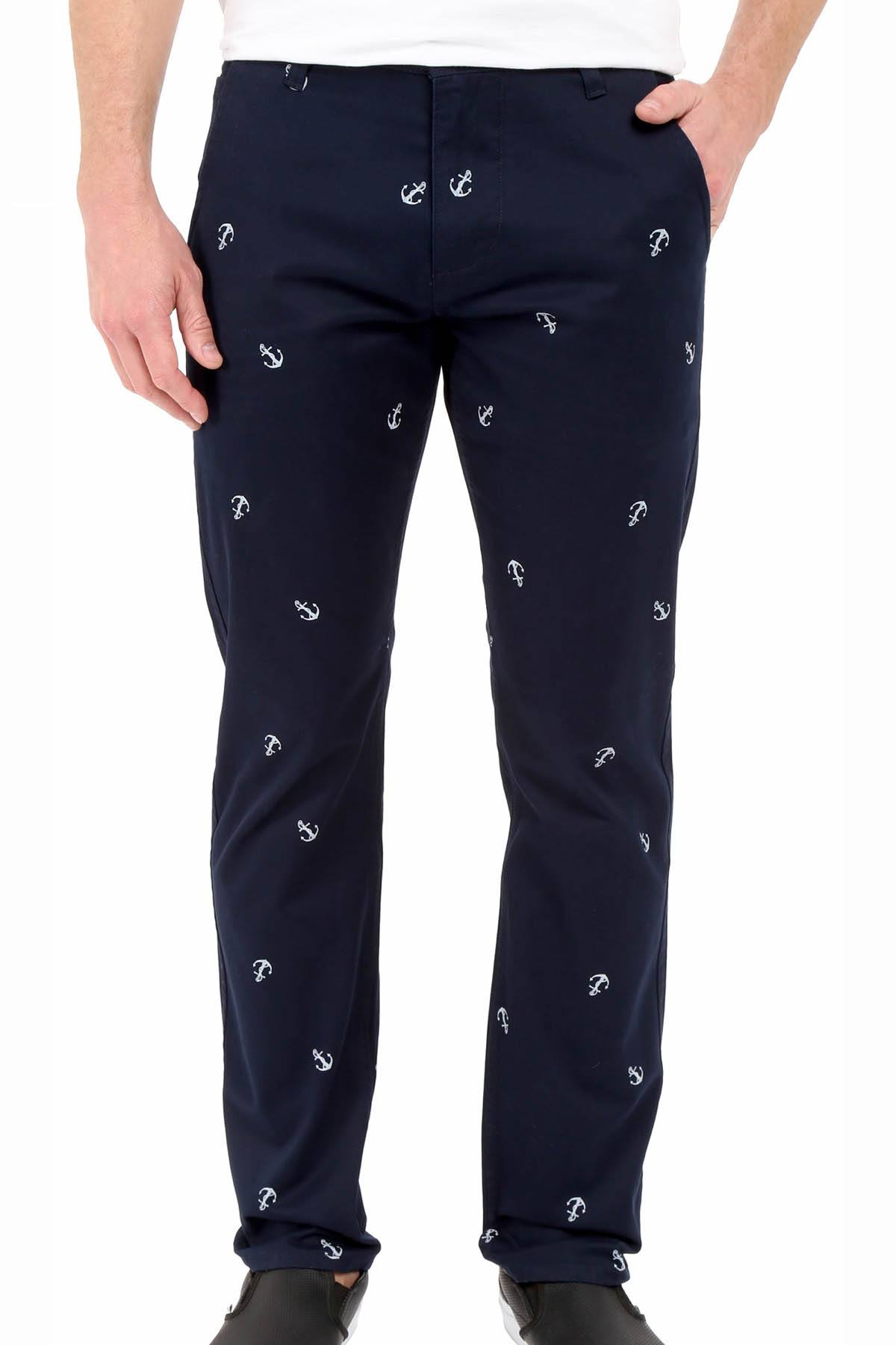 Dockers Navy Slim-Tapered Alpha Anchor-Print Pant