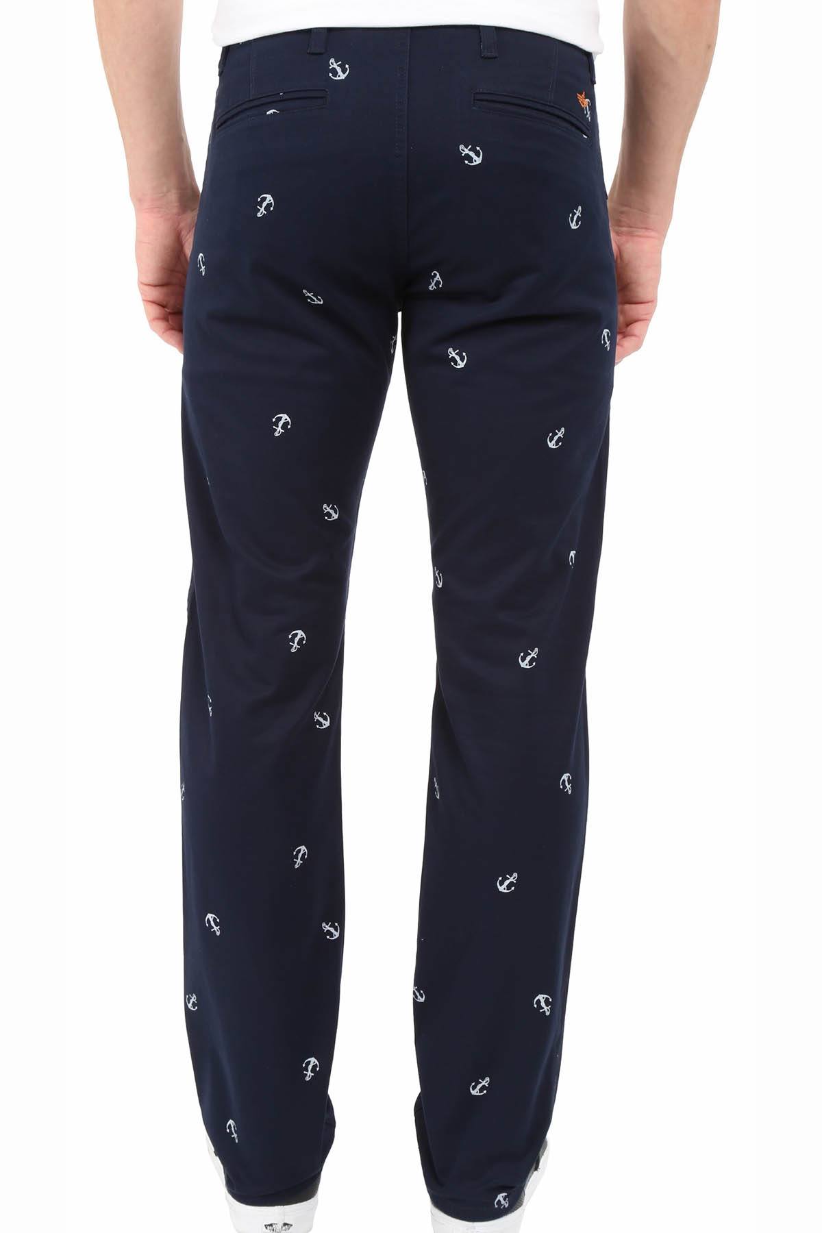 Dockers Navy Slim-Tapered Alpha Anchor-Print Pant