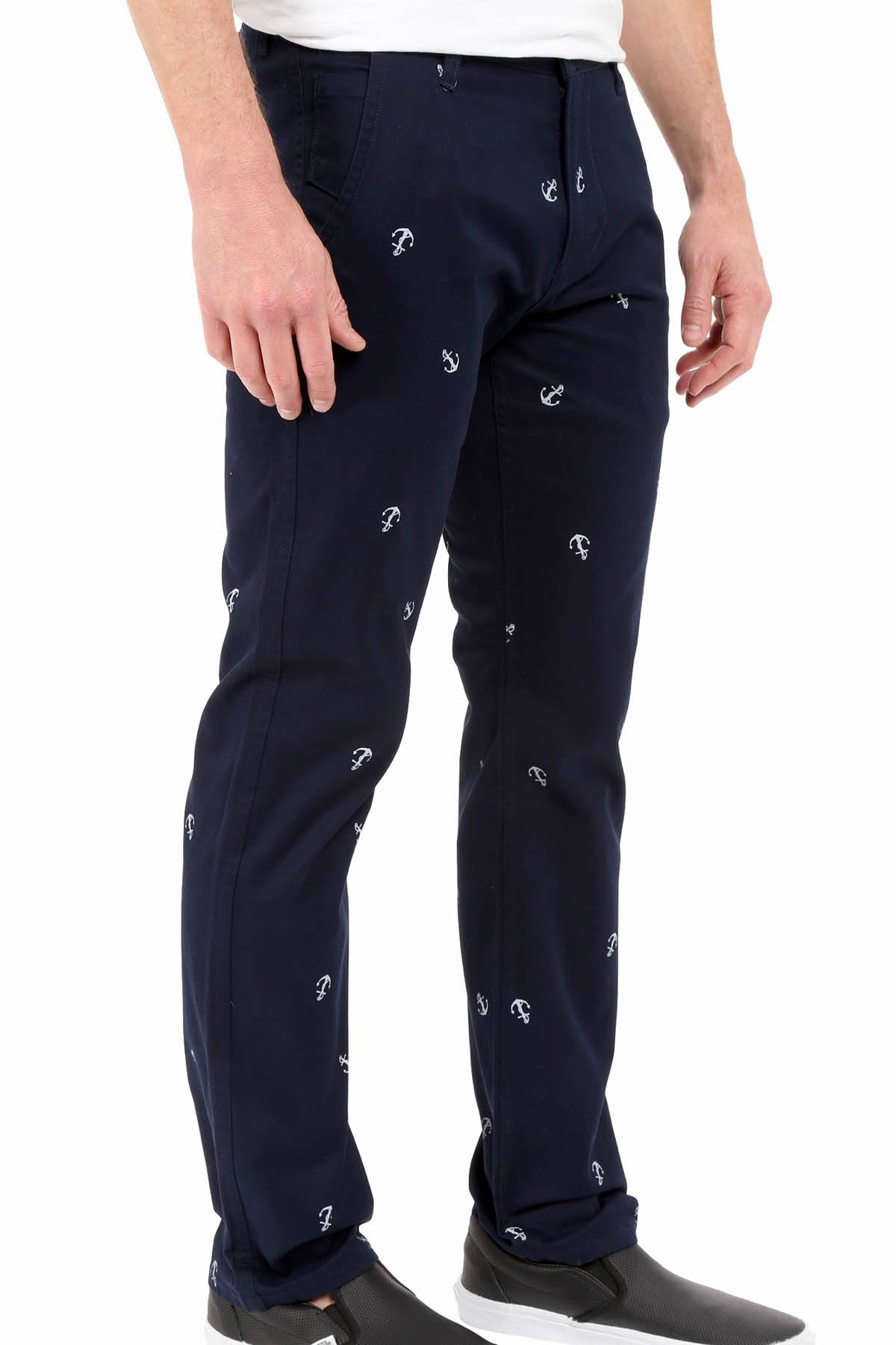 Dockers Navy Slim-Tapered Alpha Anchor-Print Pant