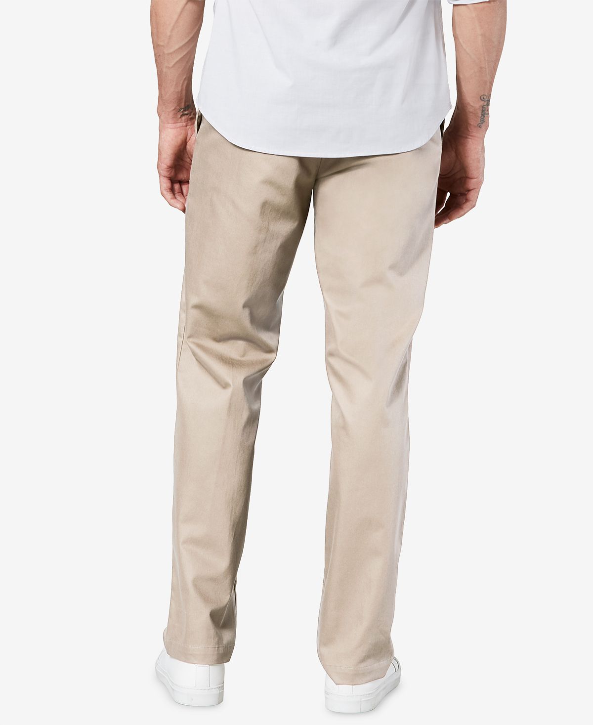 Dockers ' Signature Lux Cotton Straight Fit Stretch Khaki Pants Cloud