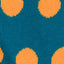 Drake & Hutch Orange/Aqua Polka Crew Socks