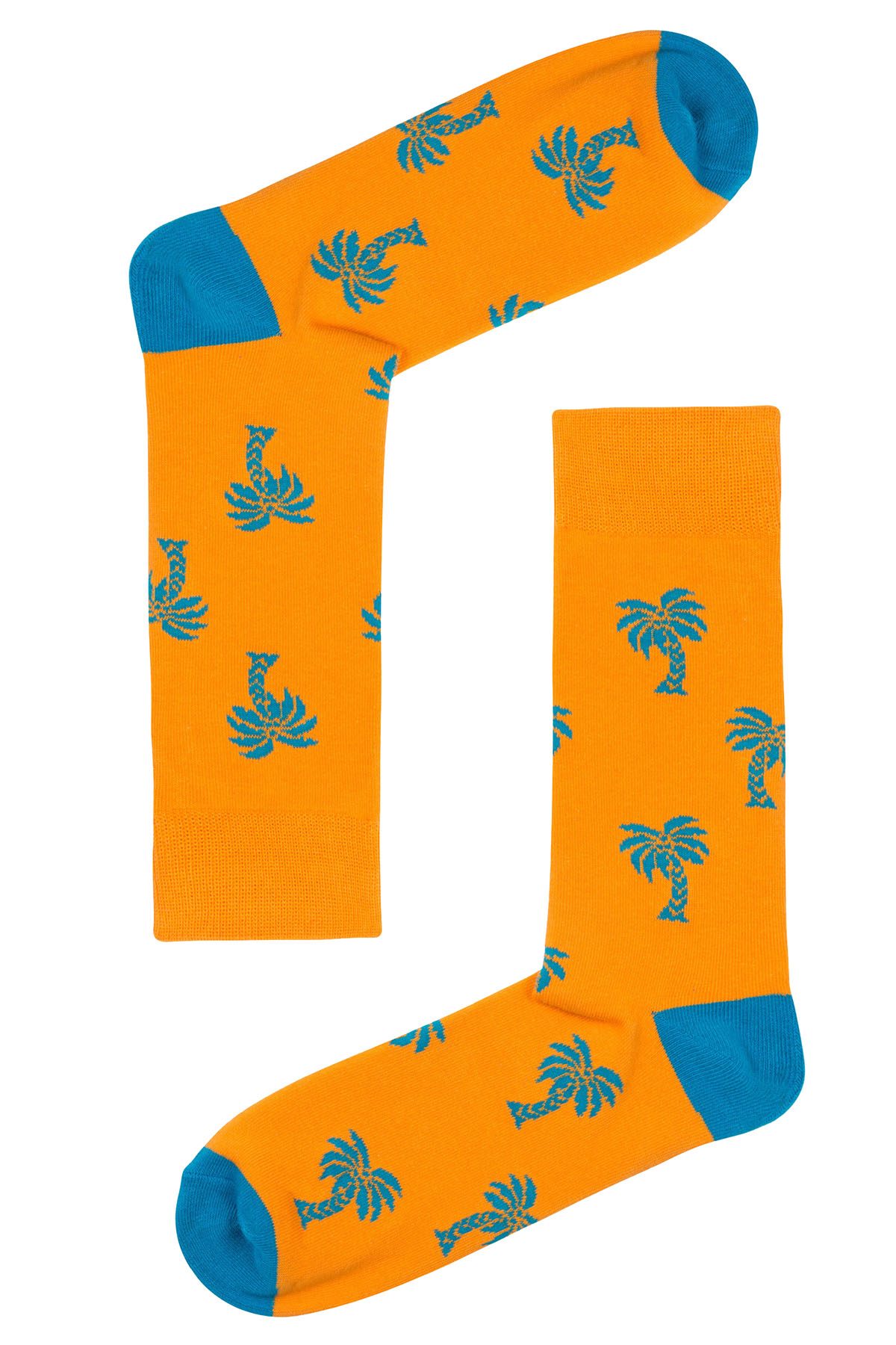 Drake & Hutch Orange/Teal 'Life's A Beach' Crew Socks