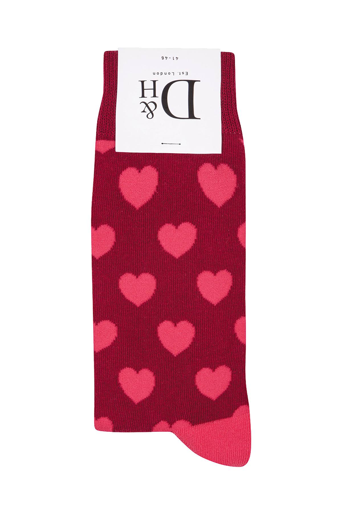 Drake & Hutch Red/Pink 'All You Need Is Love' Crew Socks