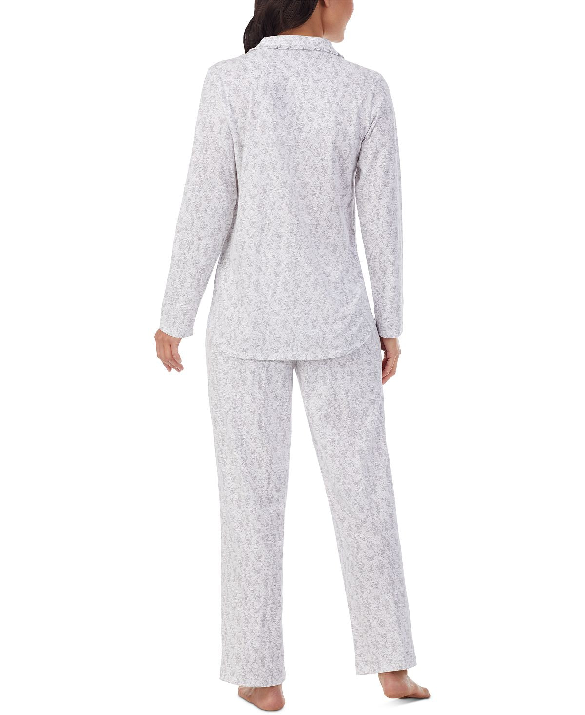 Eileen West Cotton Printed Pajamas Set White Ditsy