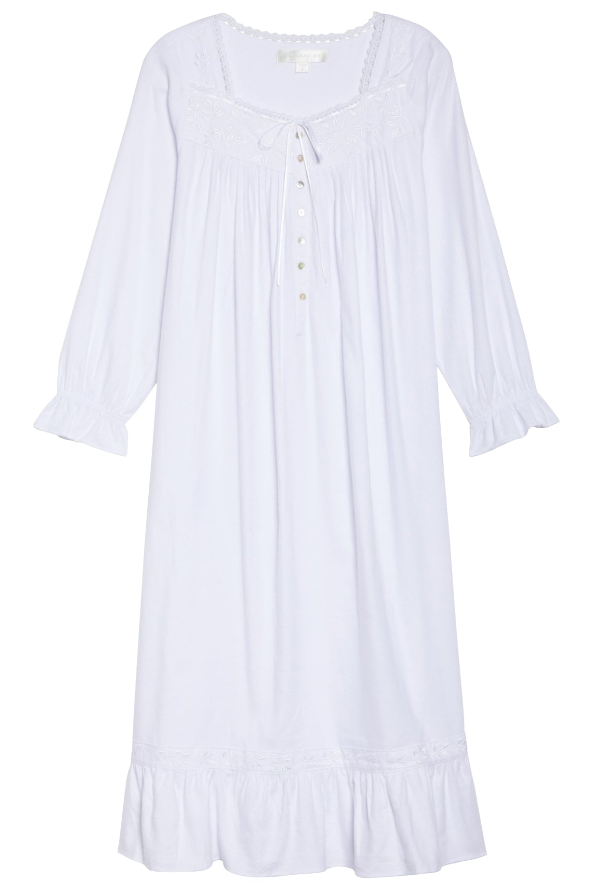 Eileen West White Embroidered Ballet Nightgown