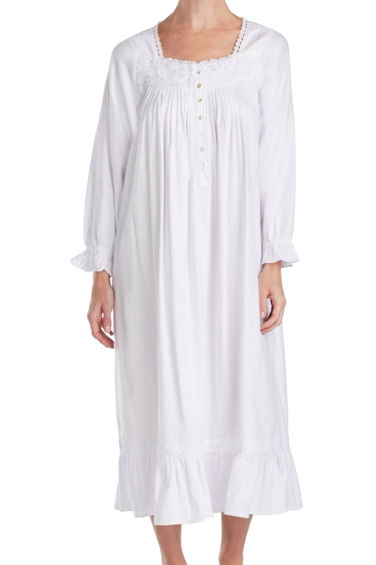 Eileen West White Embroidered Ballet Nightgown