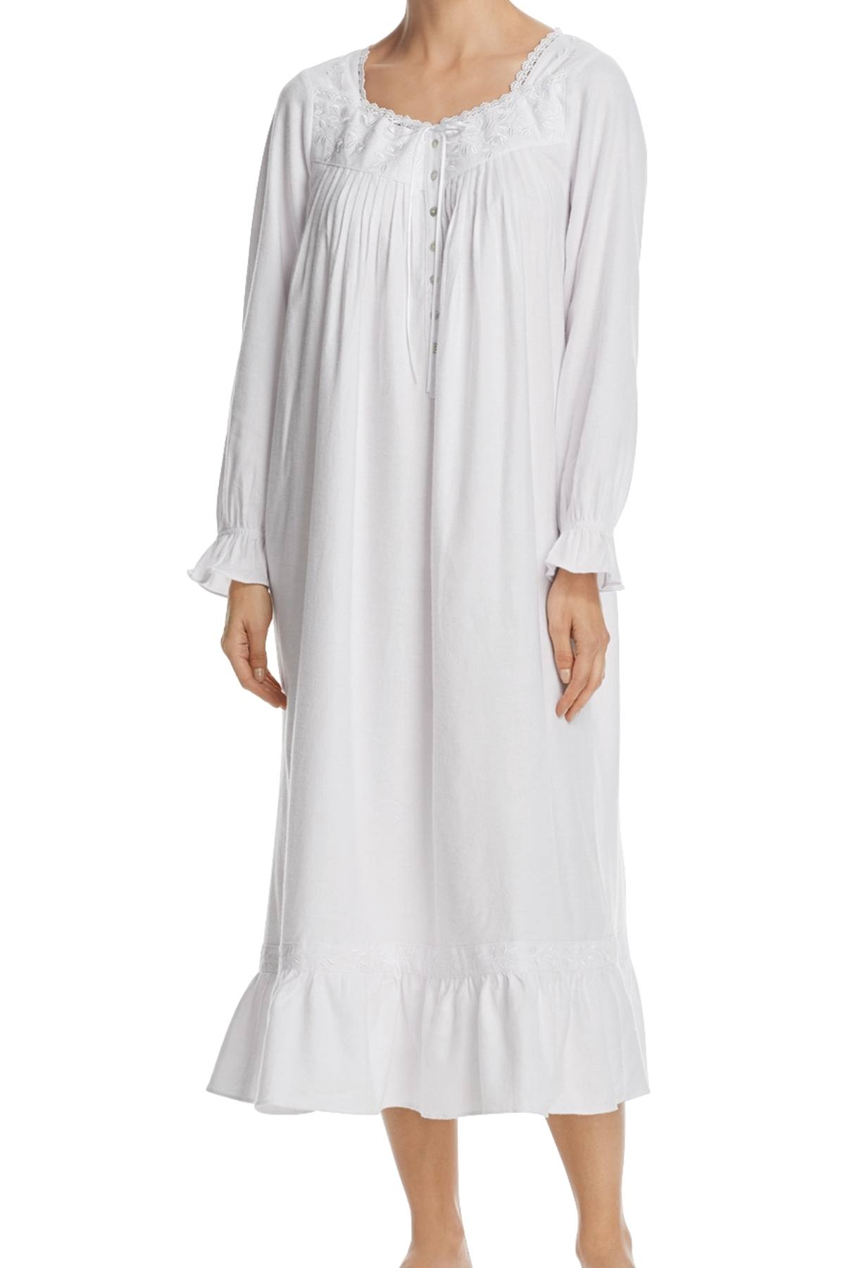 Eileen West White Embroidered Ballet Nightgown