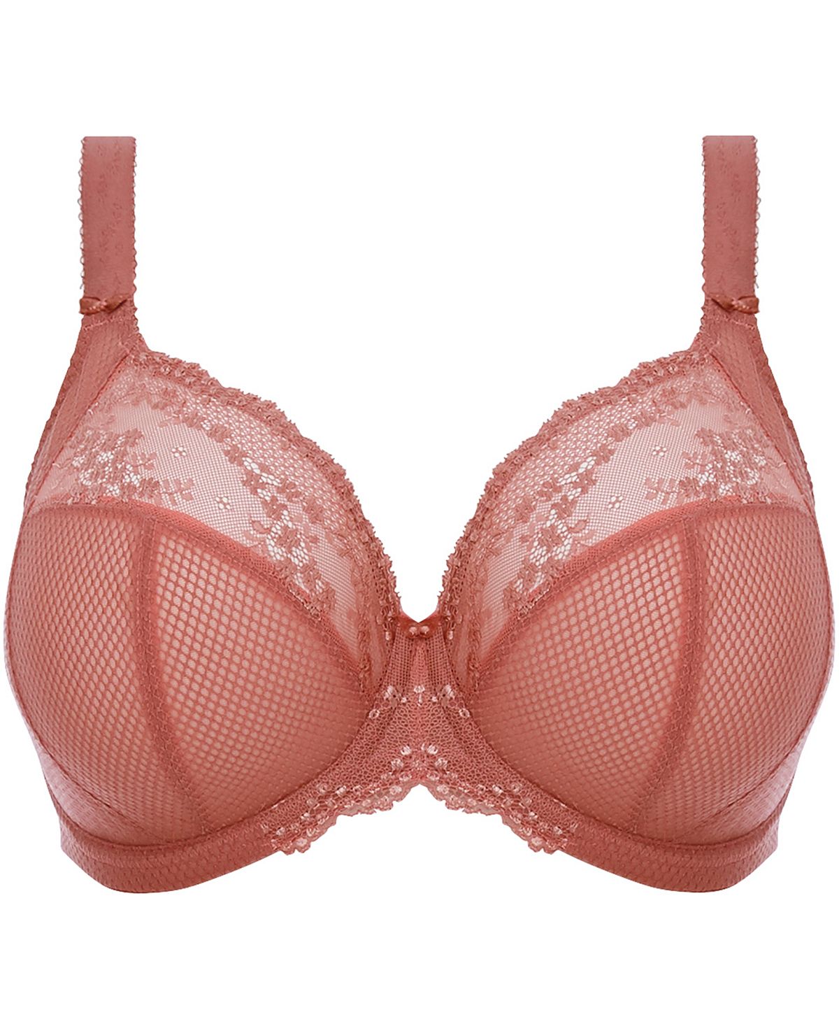 Elomi Full Figure Charley Stretch Lace Bra El4382 Online Only Rose Gold