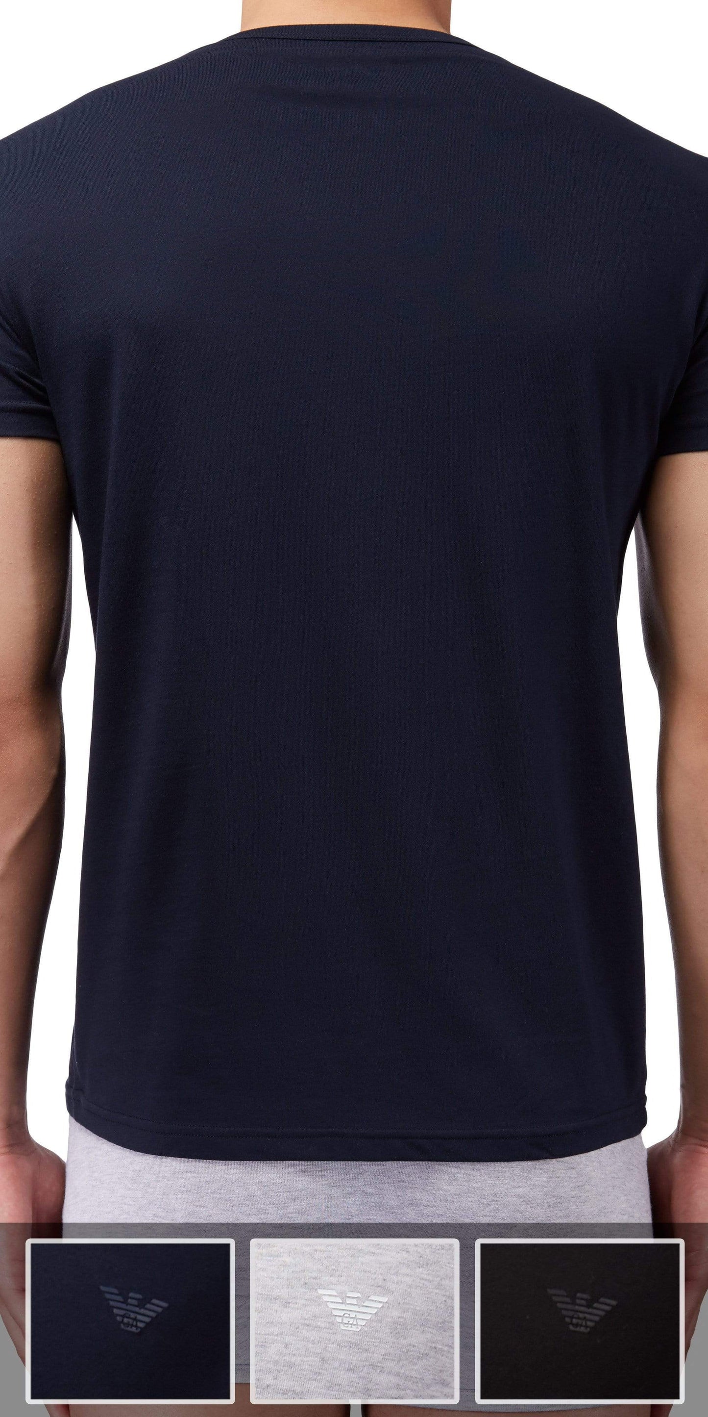 Emporio Armani 3-Pack T-shirt Gray-black-navy