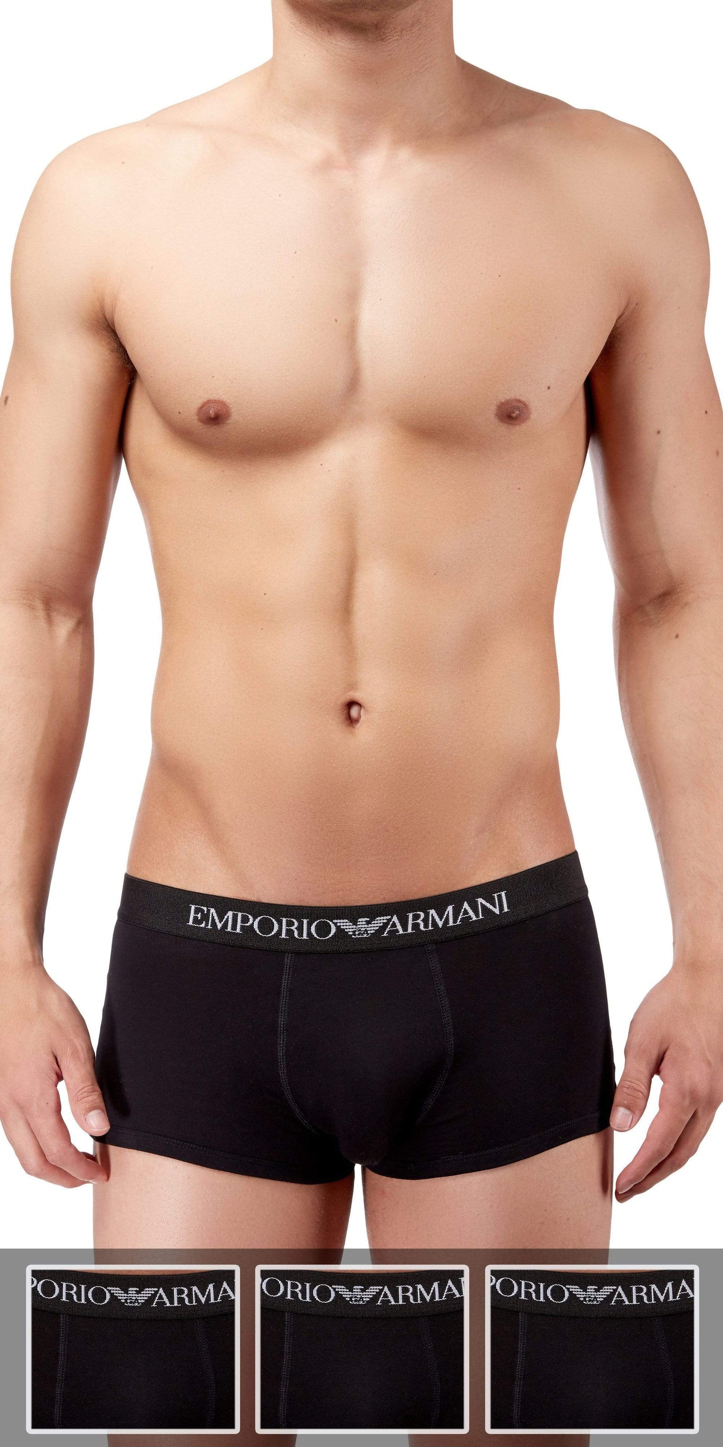 Emporio Armani 3-Pack Trunk Black