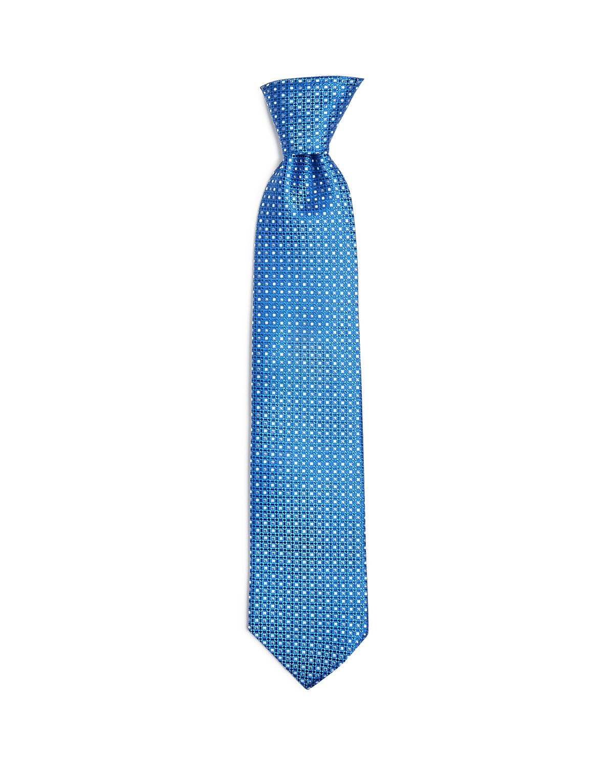 Eton Mini Dot-in-square Silk Classic Tie Blue