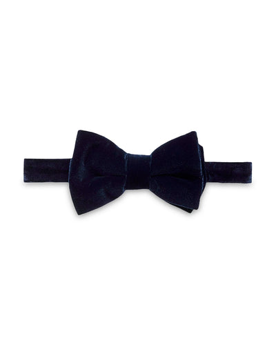 Eton Velvet Silk Bow Tie Blue