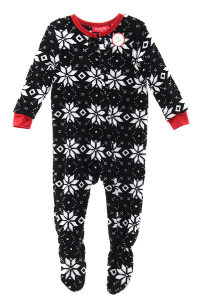 Family PJs BABY Black/Fair-Isle Printed Onesie