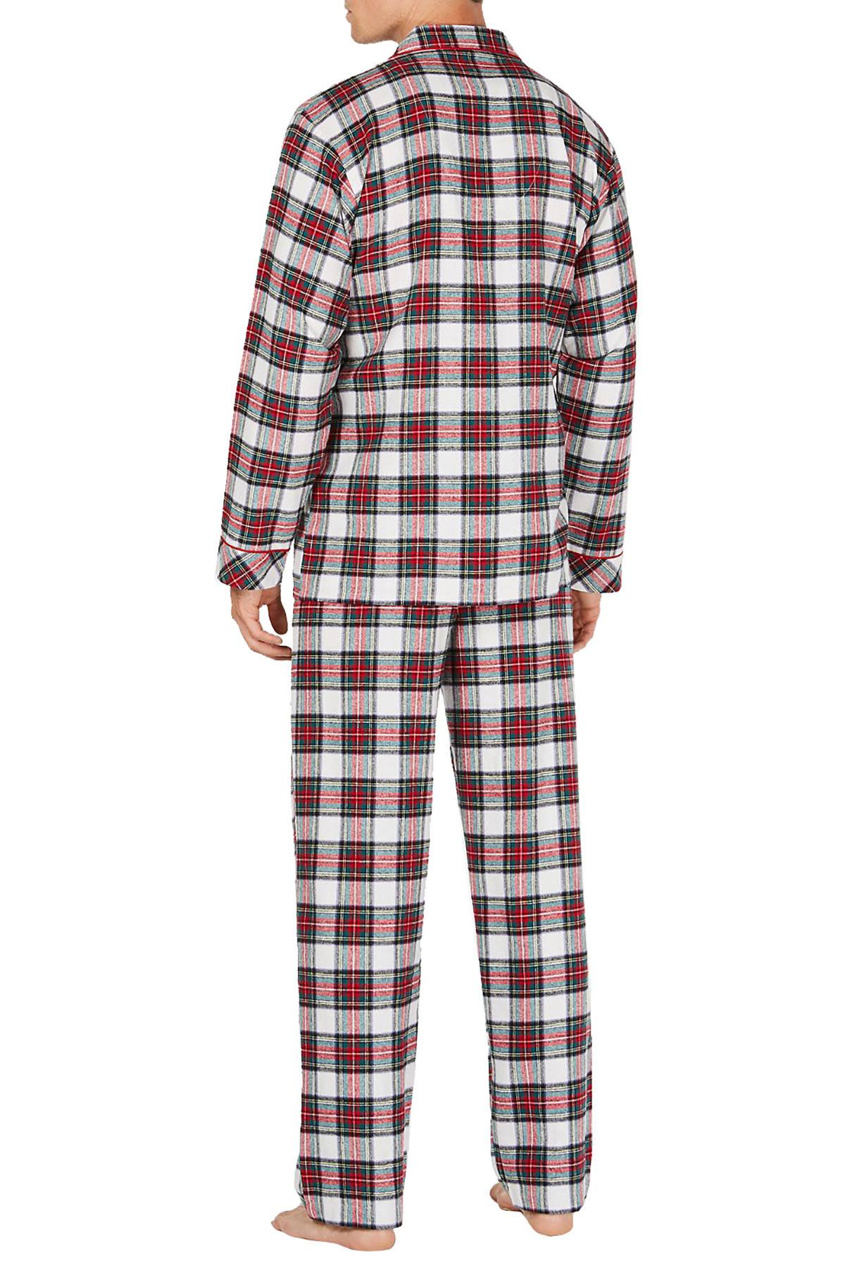 Family PJs Men Holiday Pajama Set in Stewart Plaid