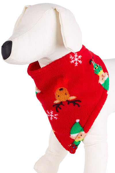 Family PJs PET Red Elf-Printed Fleece Bandana