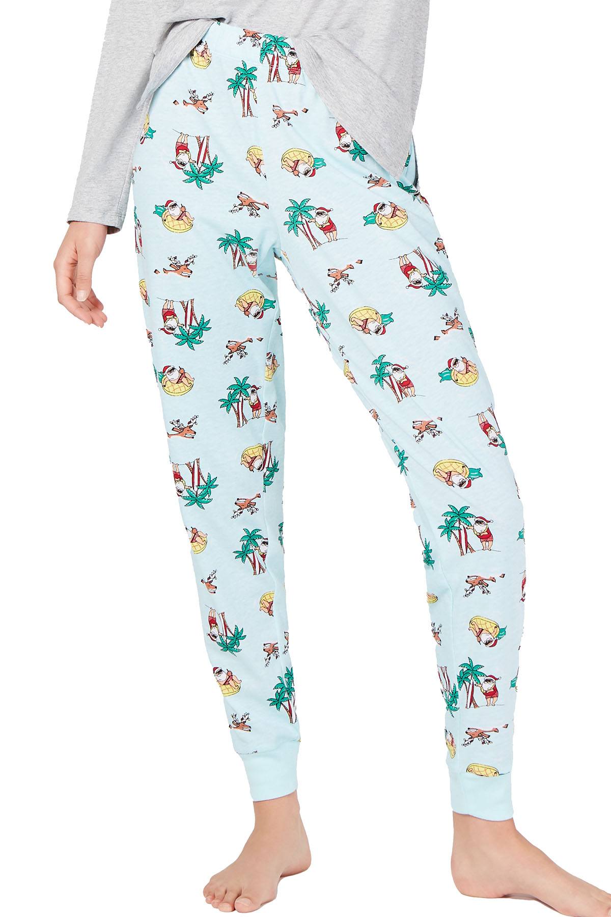 Family PJs Women's Holiday Pajama Set in Tropical Santa