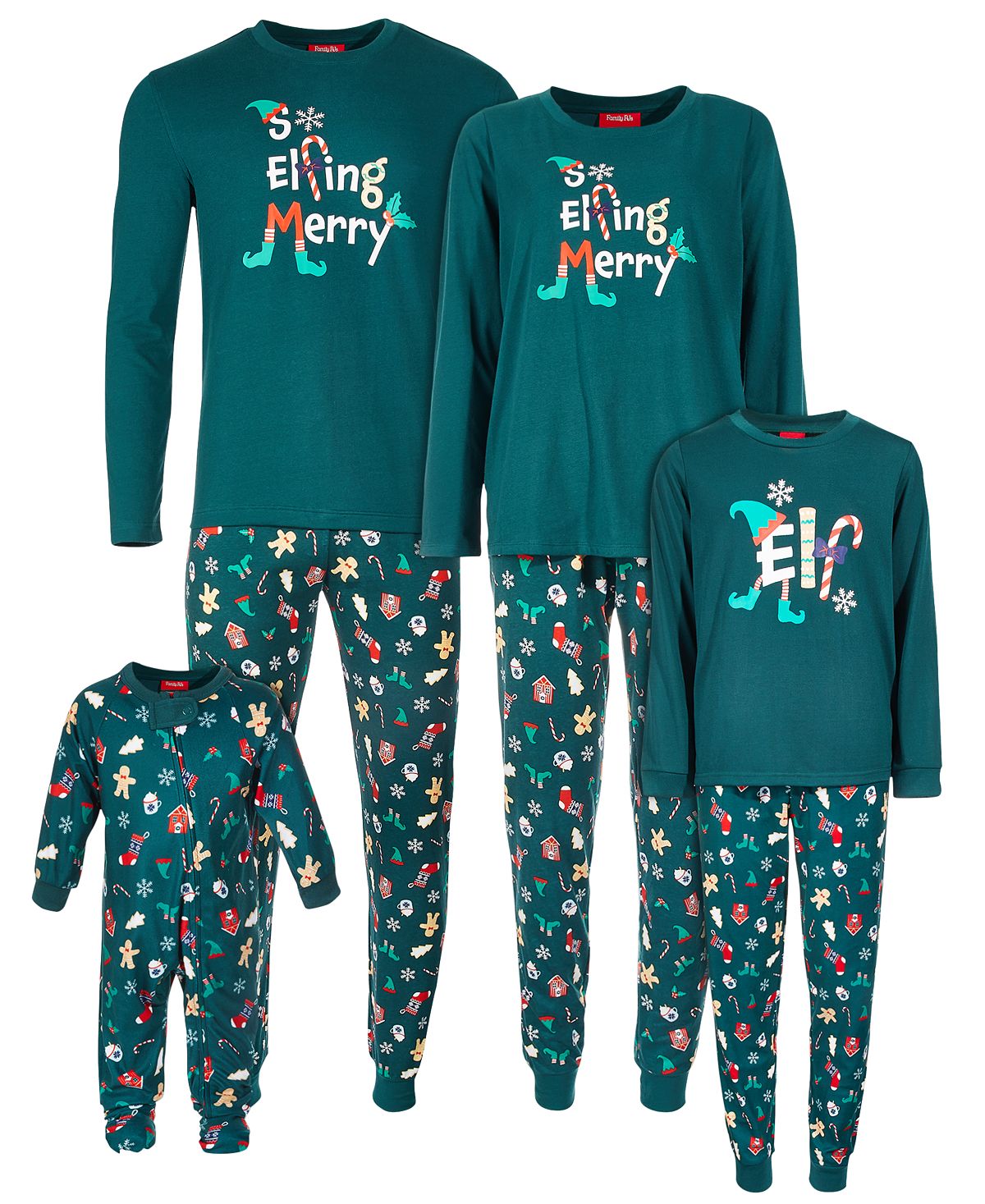 Family Pajamas Matching So Elfing Merry Family Pajama Set – CheapUndies