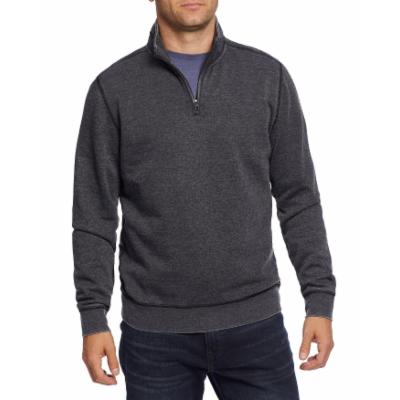 Flag & Anthem Men's Lucasville Burnout Fleece Zip Mockneck Grey ...