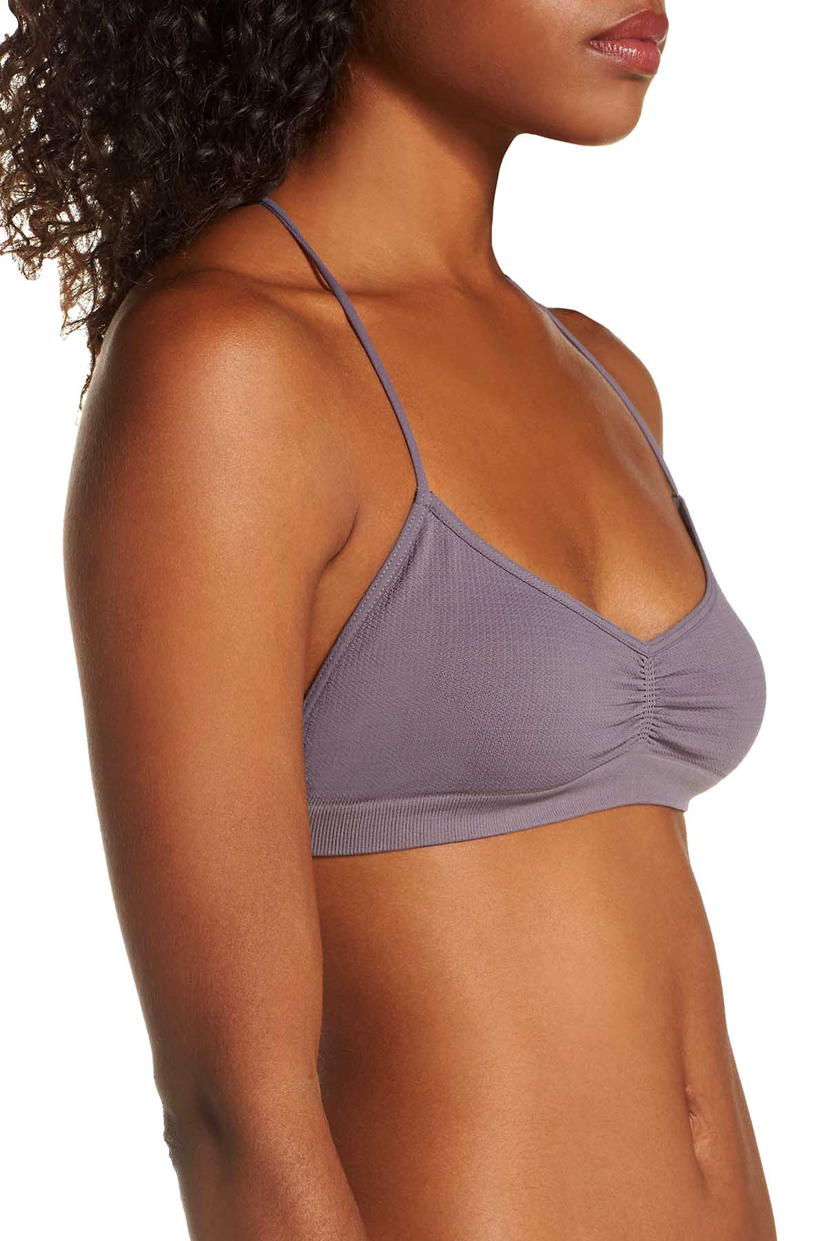 Free People Intimately Graphite Seamless Strappy Back Bralette