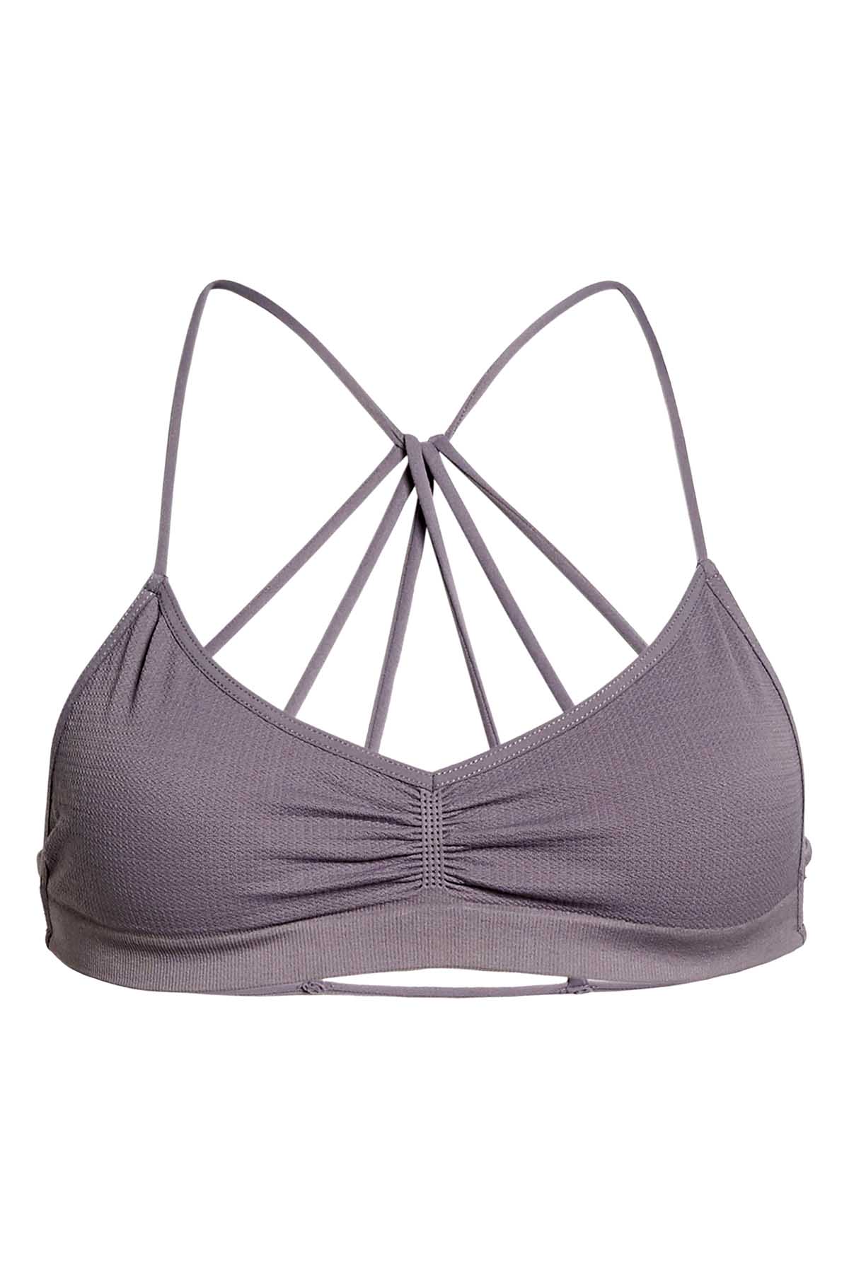 Free People Intimately Graphite Seamless Strappy Back Bralette