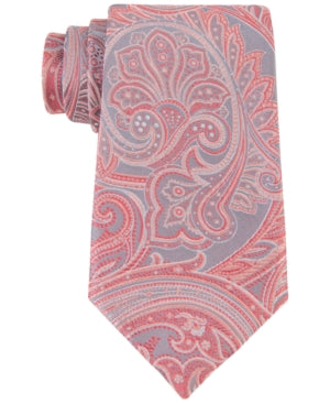 Geoffrey Beene Men's Platinum Paisley Tie