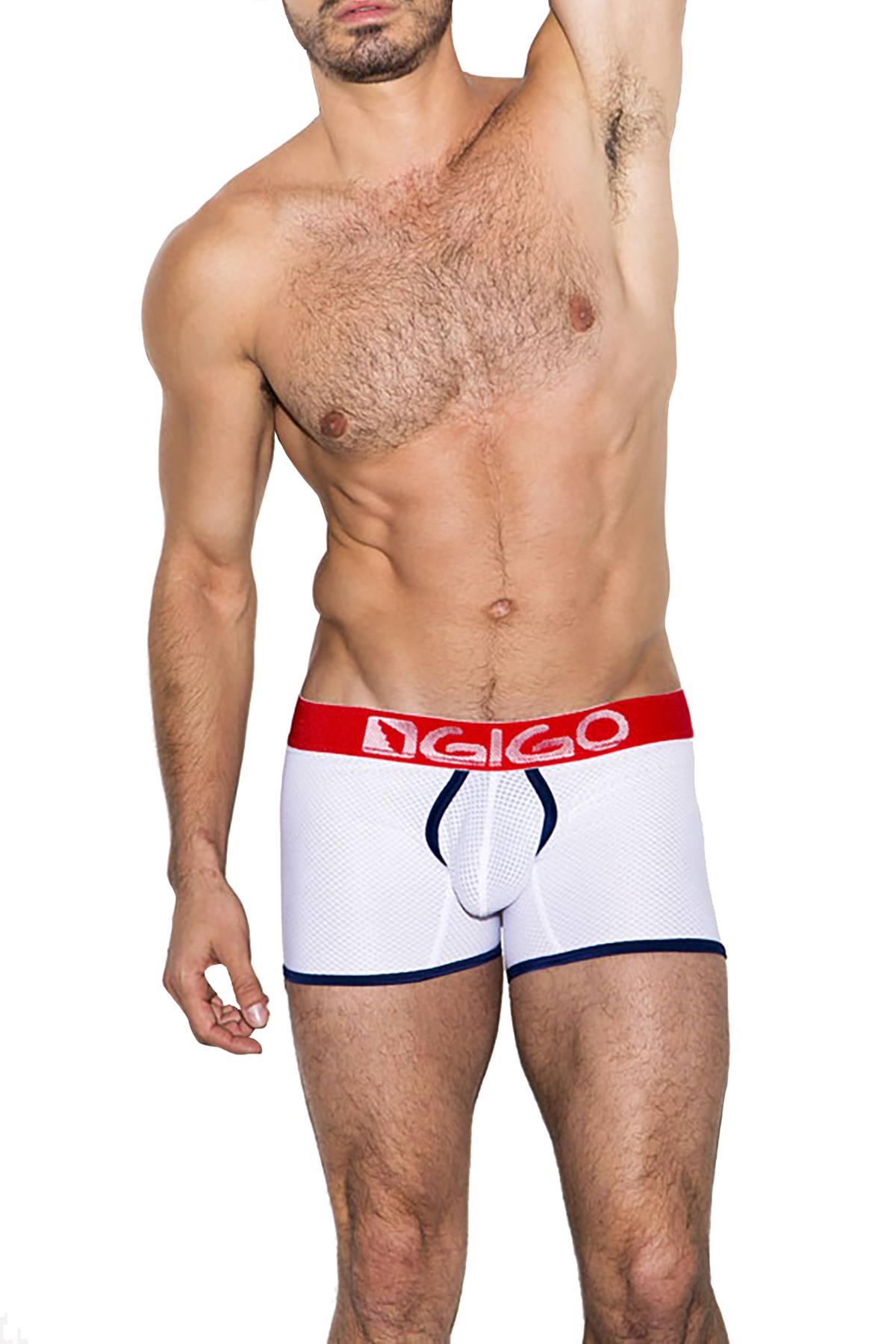 Gigo White Zoom Long Boxer Brief