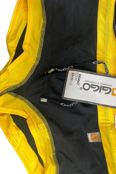 Gigo Yellow and Black Sport Swim Trunk