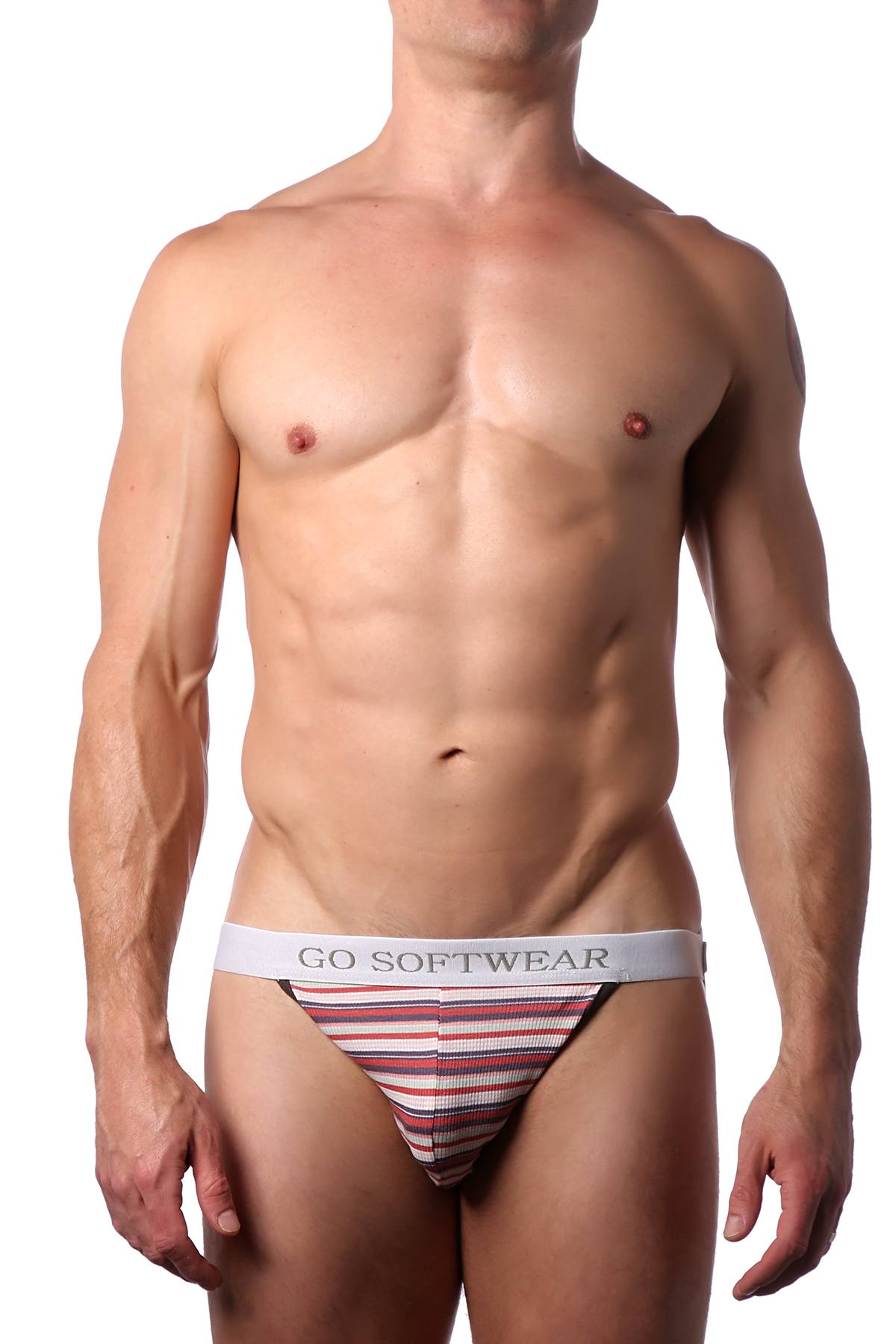 Go Softwear Mauve Monterey Stripe Jock