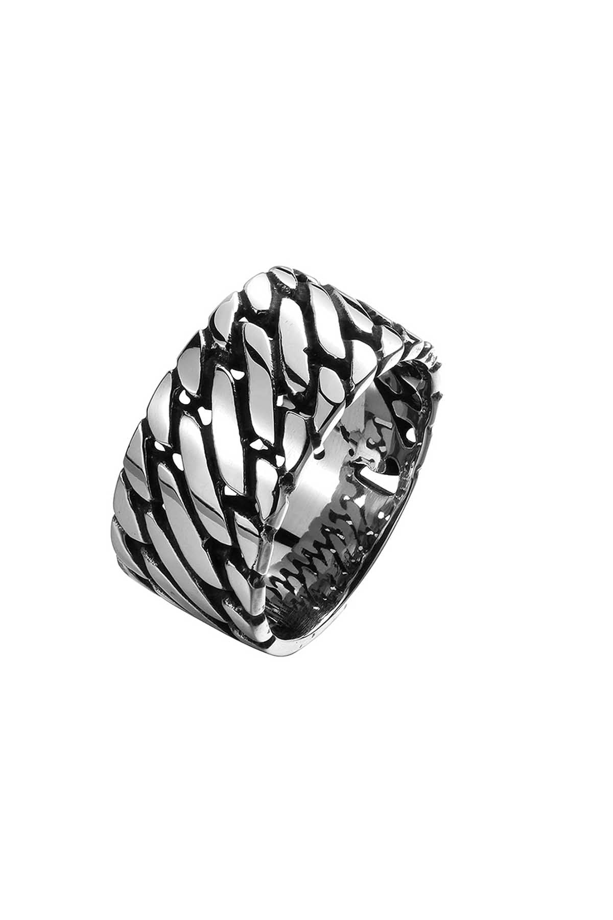 Gomaya Double Chain Stainless Steel Ring