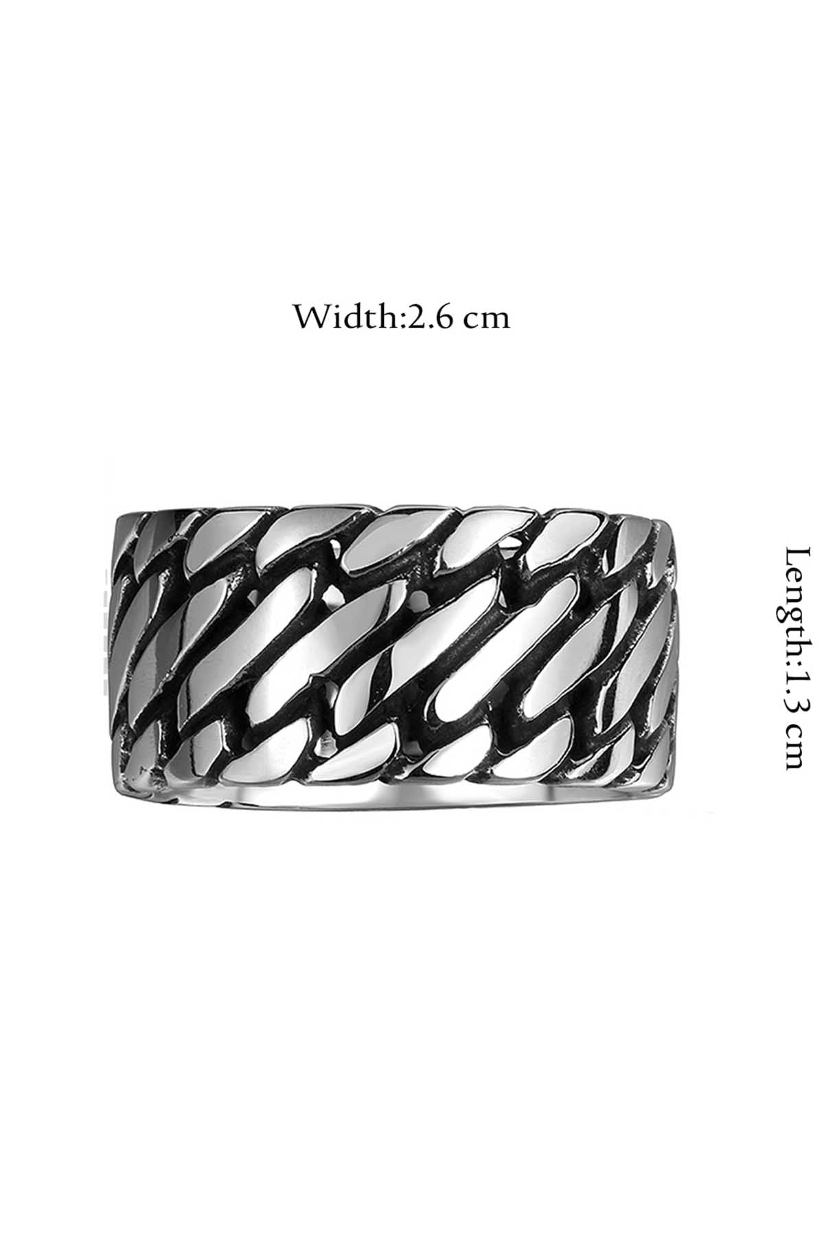 Gomaya Double Chain Stainless Steel Ring