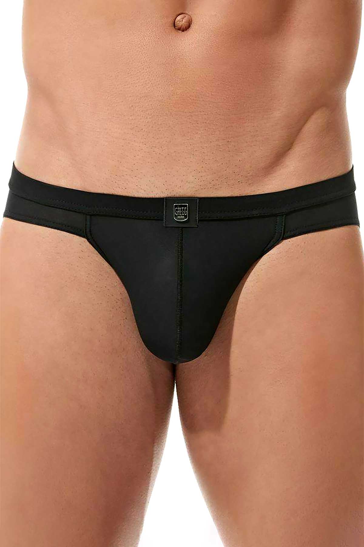 Gregg Homme Black High Line Laser Cut Mesh Brief