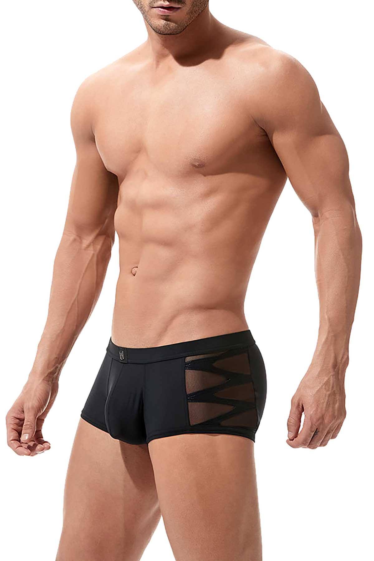 Gregg Homme Black High Line Laser Cut Mesh Trunk