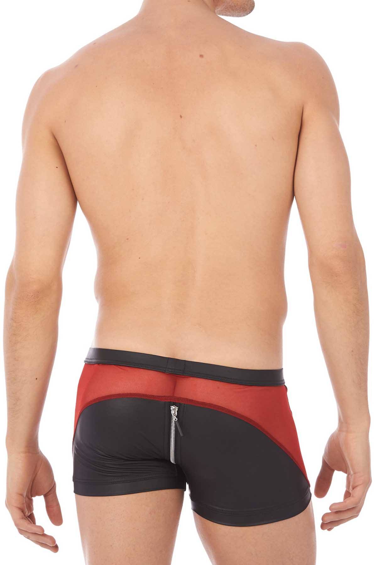 Gregg Homme Red Leather-Look Reckless Zipper Trunk – CheapUndies