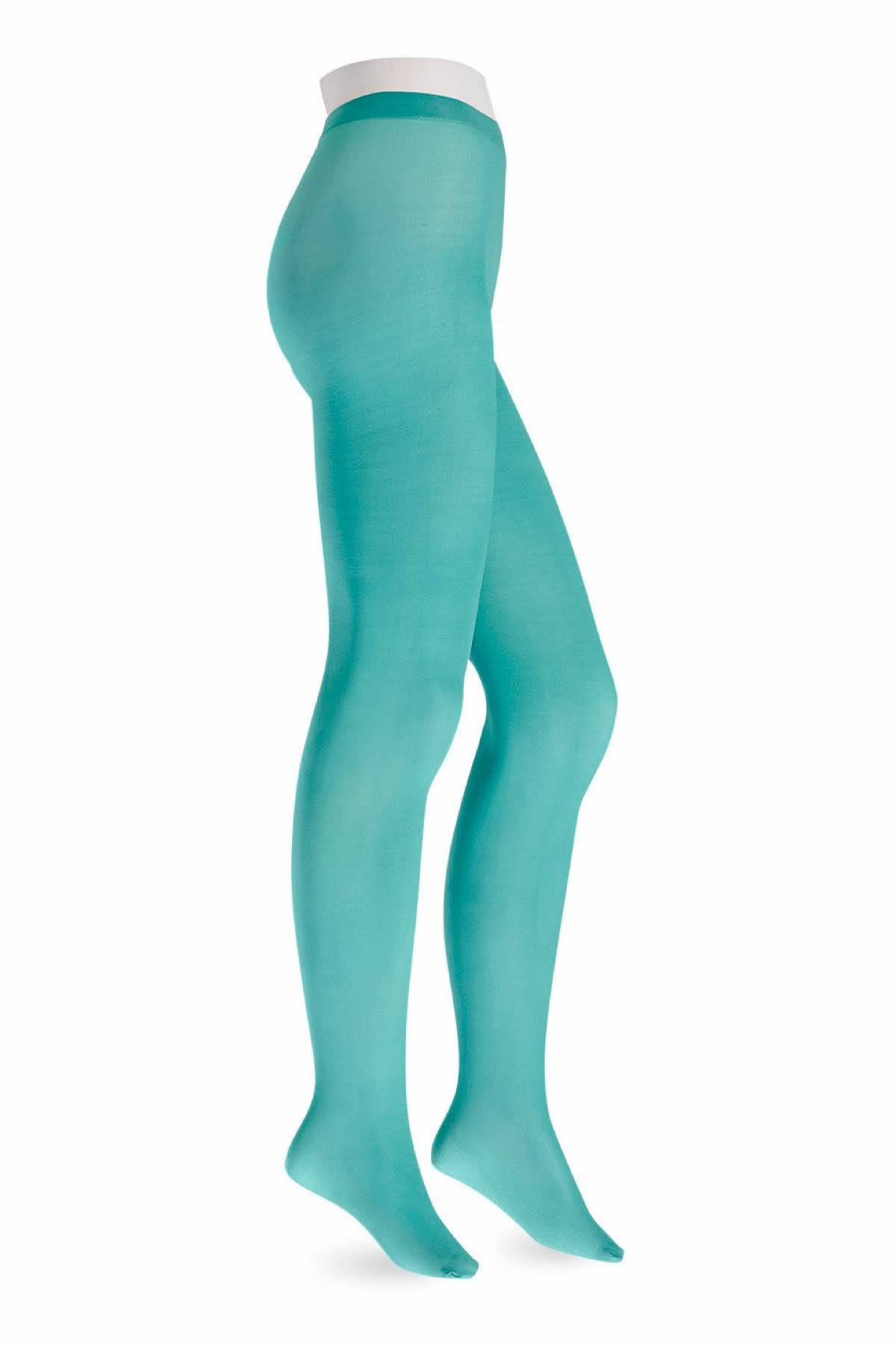 HUE Baltic-Turquoise Opaque Tights