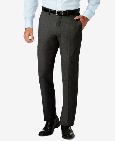 Haggar J.m. Slim Fit 4-way Stretch Flat Front Dress Pants Charcoal Heather