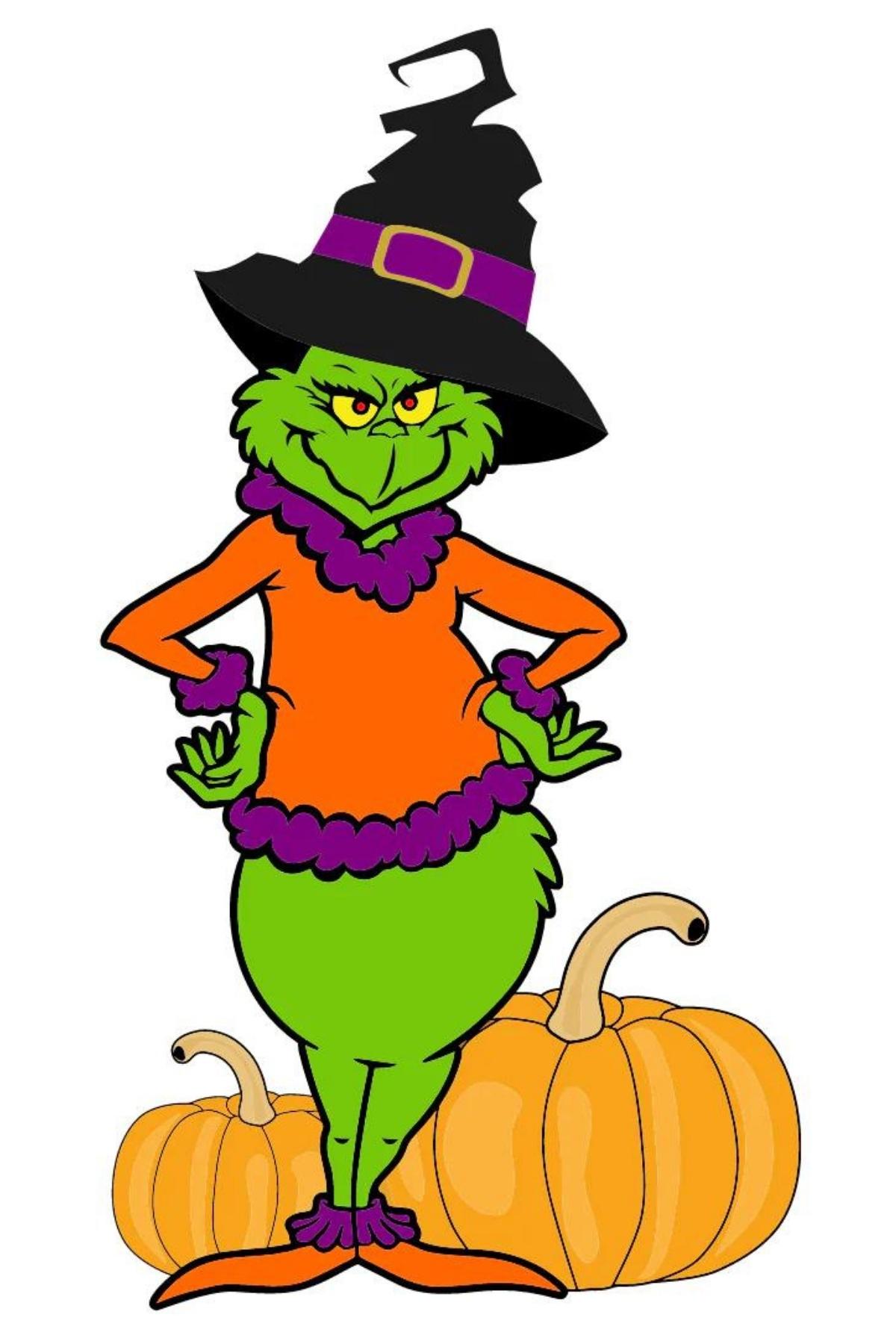 Halloween Grinch Pumpkin Patch Magnet