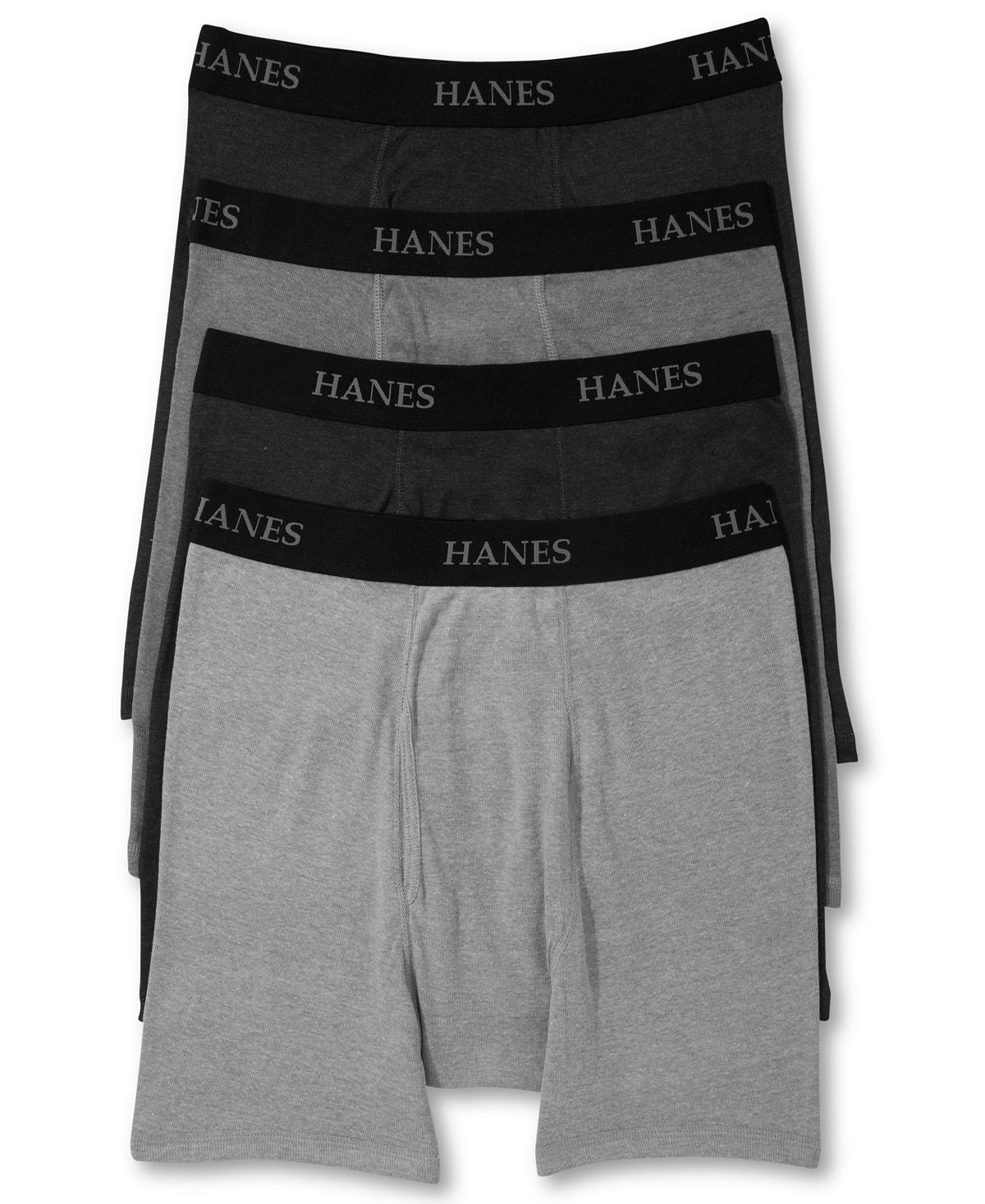 Hanes Boxer Briefs 4-pack + 1 Extra Bonus Pair Black/Grey