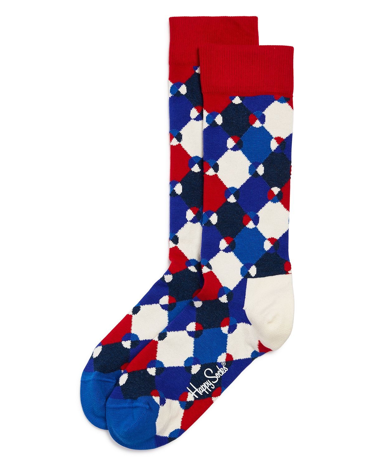 Happy Socks Diamond Dot Socks Navy/Red