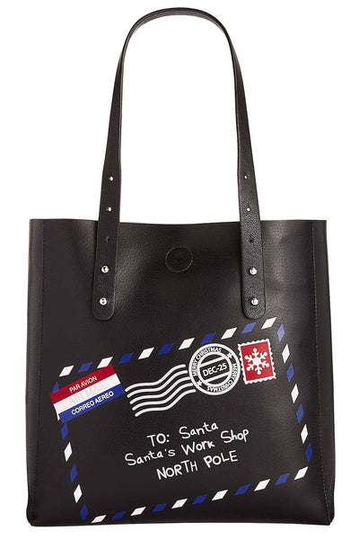 Holiday Arcade Black Retro Postcard Tote