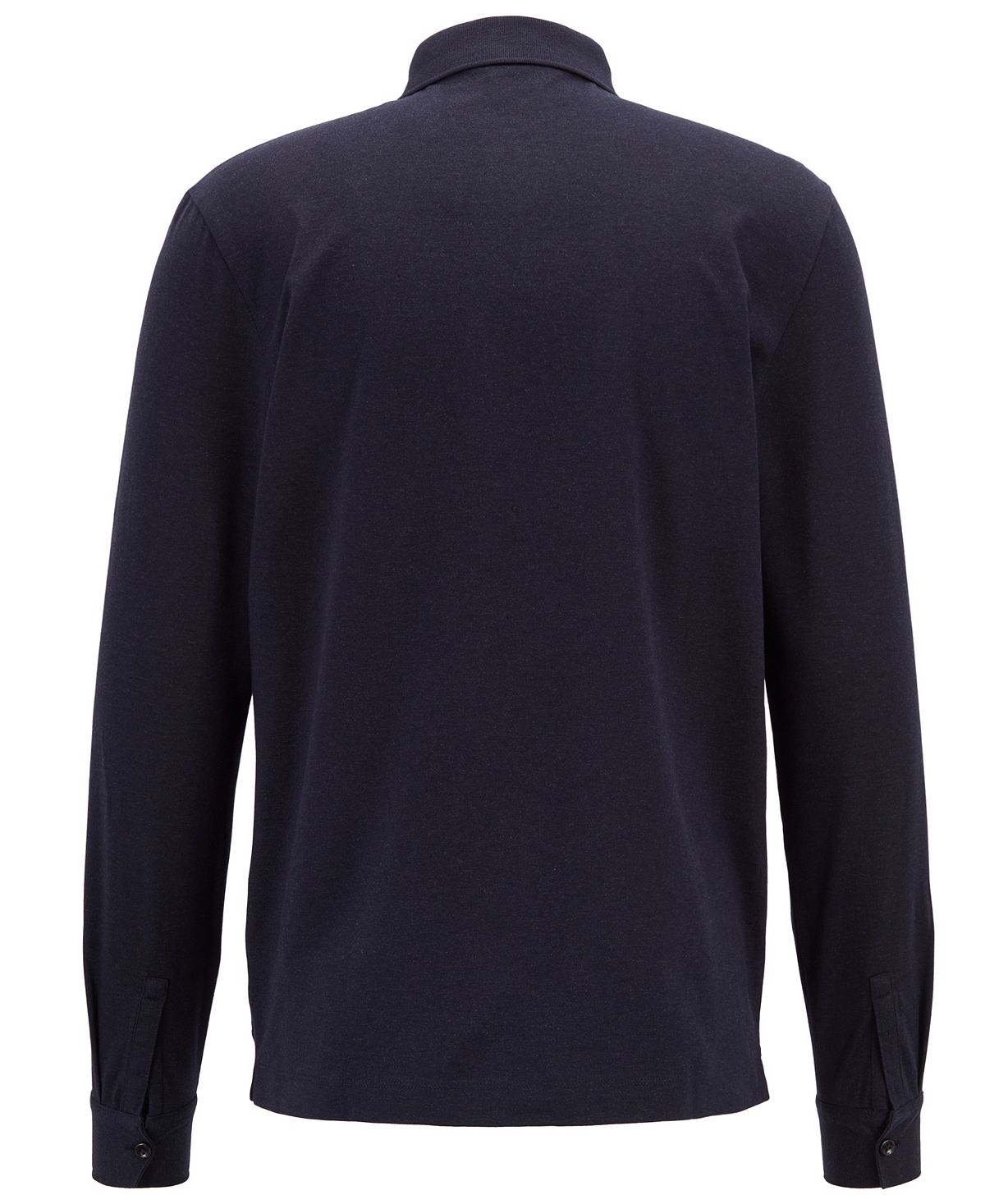 Hugo Boss Boss Regular/classic-fit Long-sleeve Cotton Polo Dark Navy