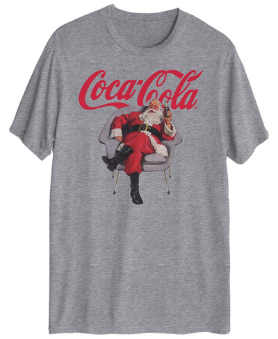 Hybrid Santa Claus Coca Cola Classic Graphic Tee Gray