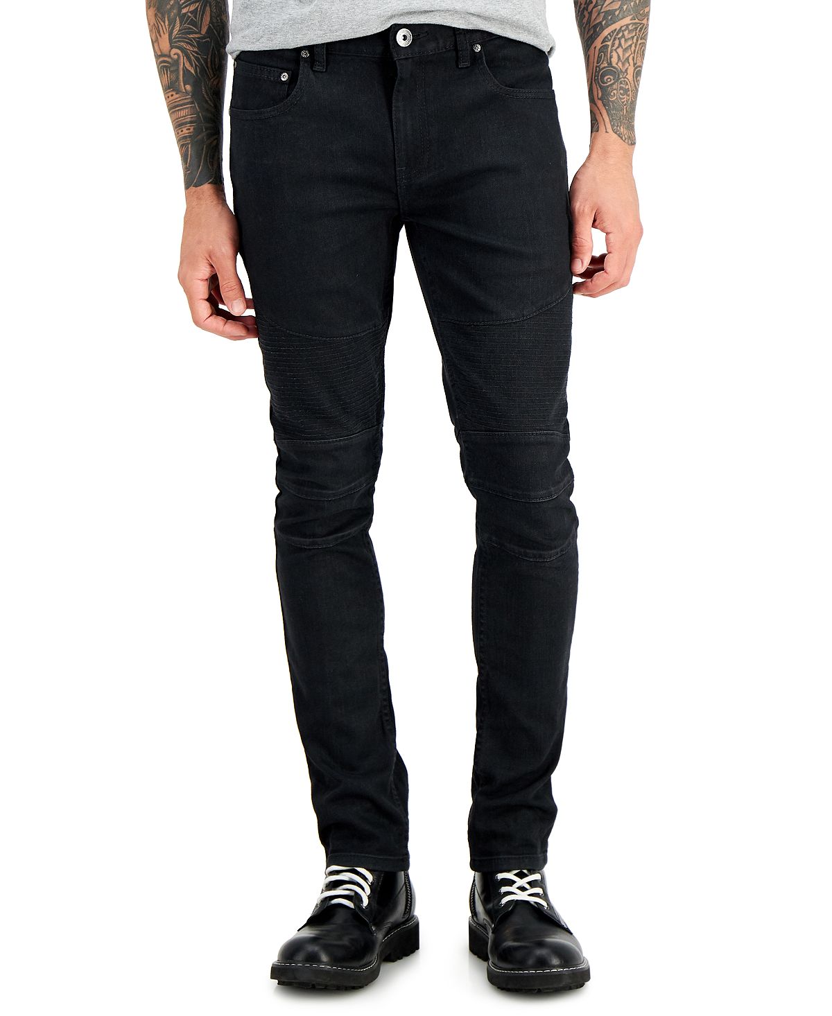 Inc International Concepts Black Coated Skinny-fit Jeans Black Wash