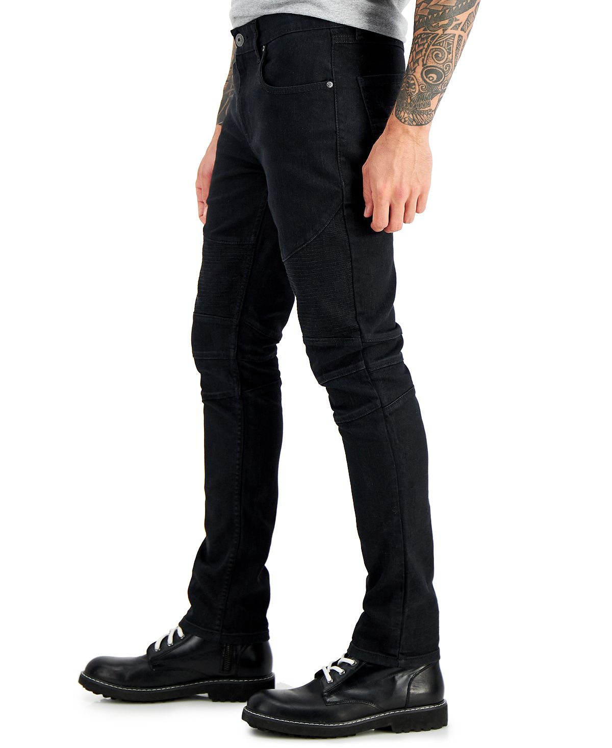 Inc International Concepts Black Coated Skinny-fit Jeans Black Wash