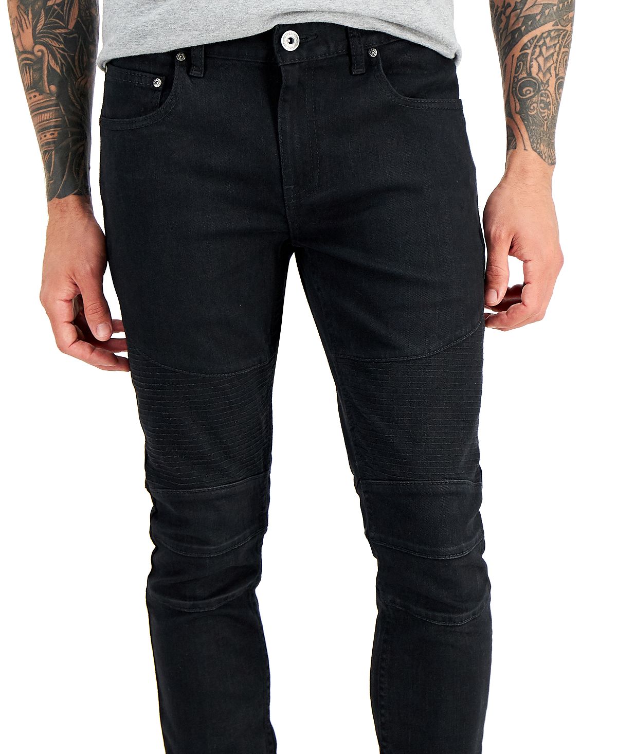 Inc International Concepts Black Coated Skinny-fit Jeans Black Wash