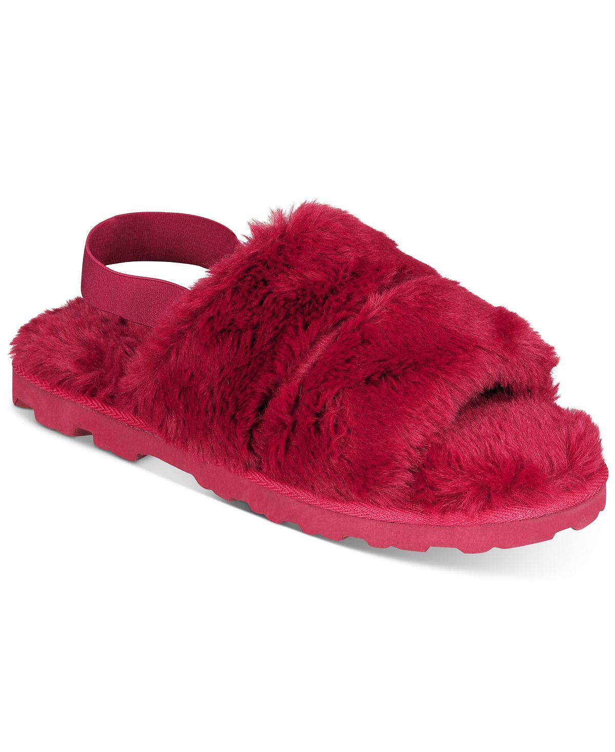 Inc International Concepts Faux-fur Slippers Red