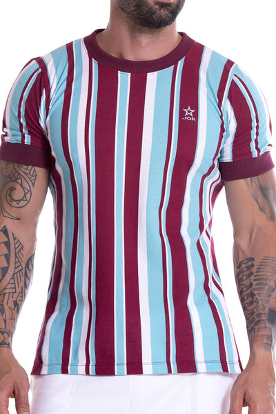 JOR 0903 Wine Stripes Shirt